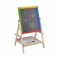 Tabla multifunctionala cu doua fete, pentru copii, lemn, 64 x 38 cm, Vivo 16823
